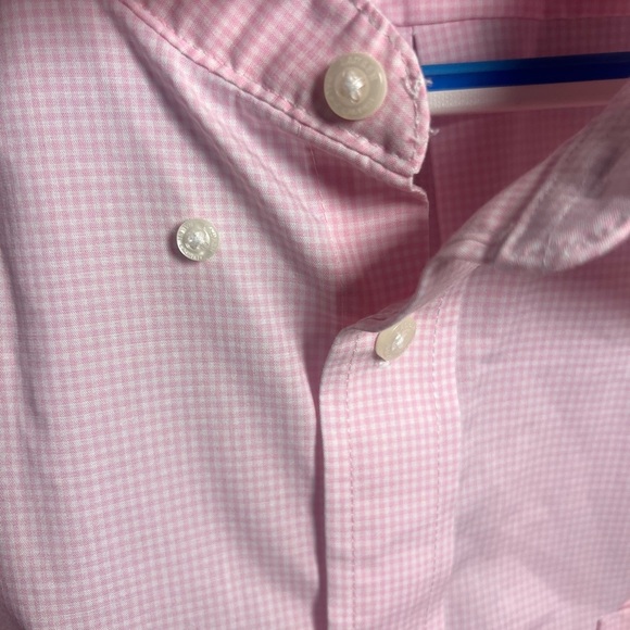 Lauren Ralph Lauren Pink Plaid Classic Fit Ultra Flex Button Down Dress Shirt - Picture 7 of 10